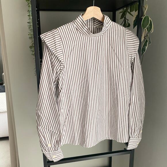 NWT Everlane Cotton Wing Sleeve Mockneck Top - Picture 1 of 8